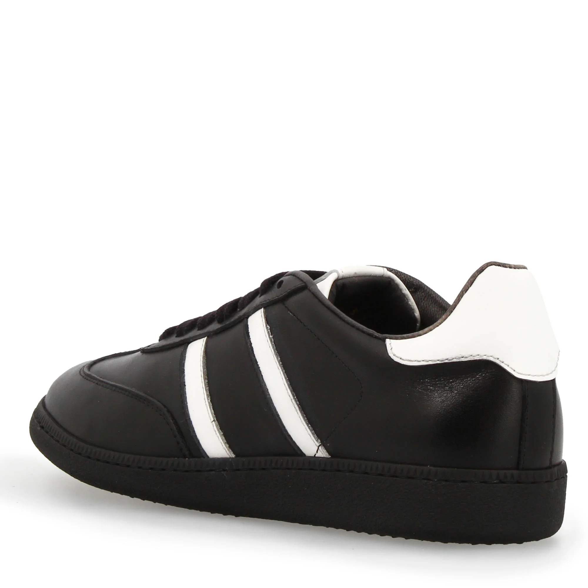 Sneaker artigianale da donna in pelle colore nero - Image 3