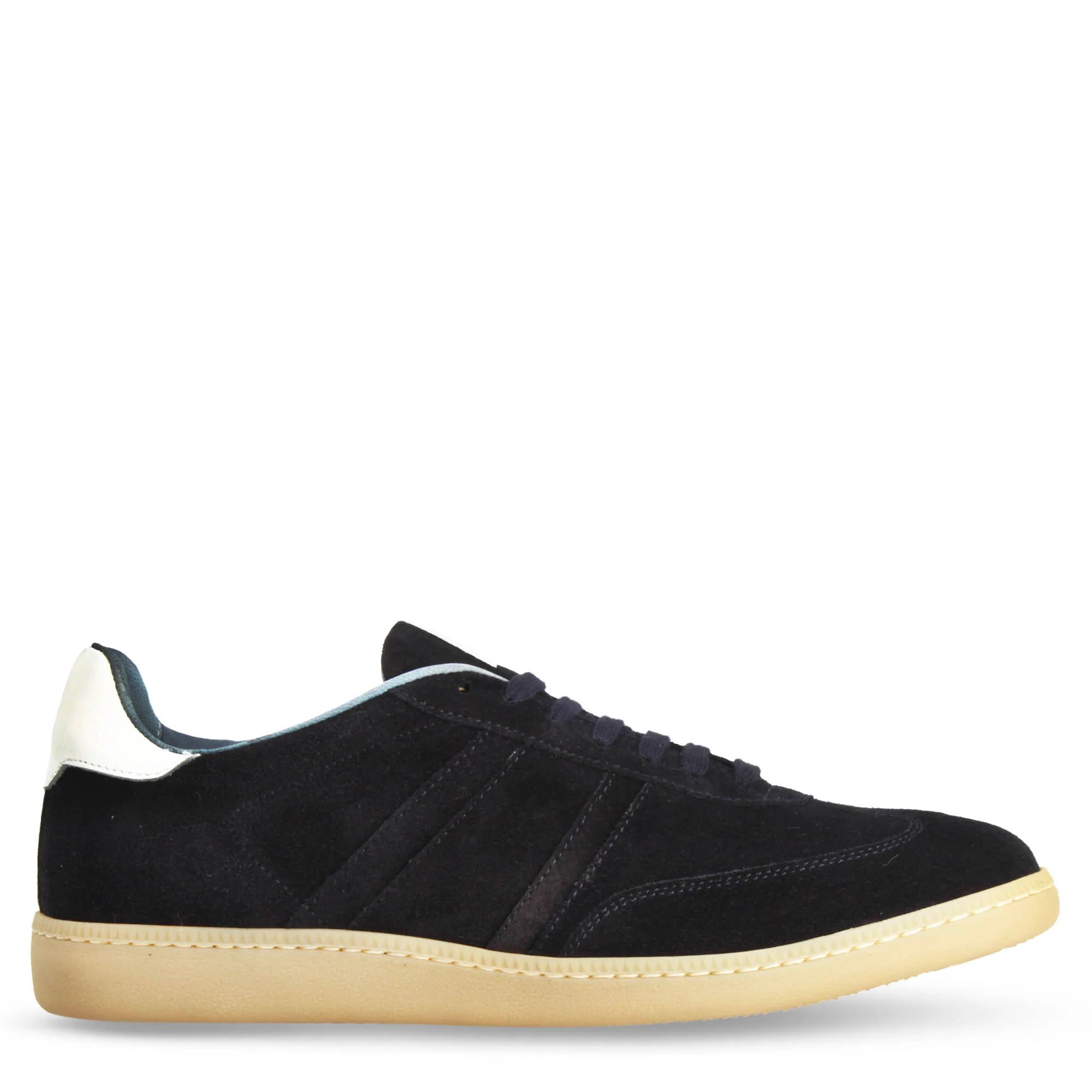 Sneaker artigianale da uomo in pelle scamosciata blu - Image 3