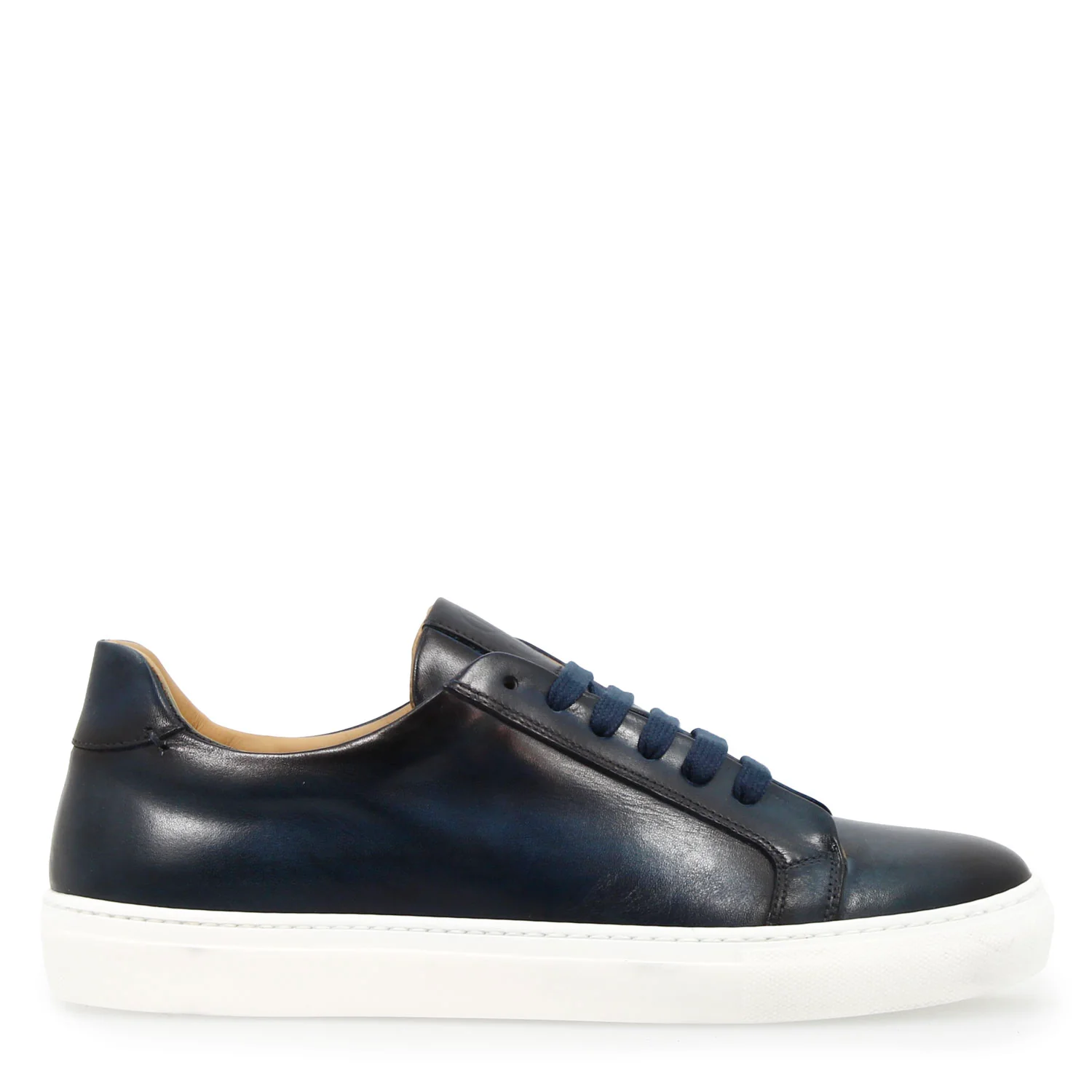 Sneaker artigianale Oreste da uomo in pelle blu - Image 3