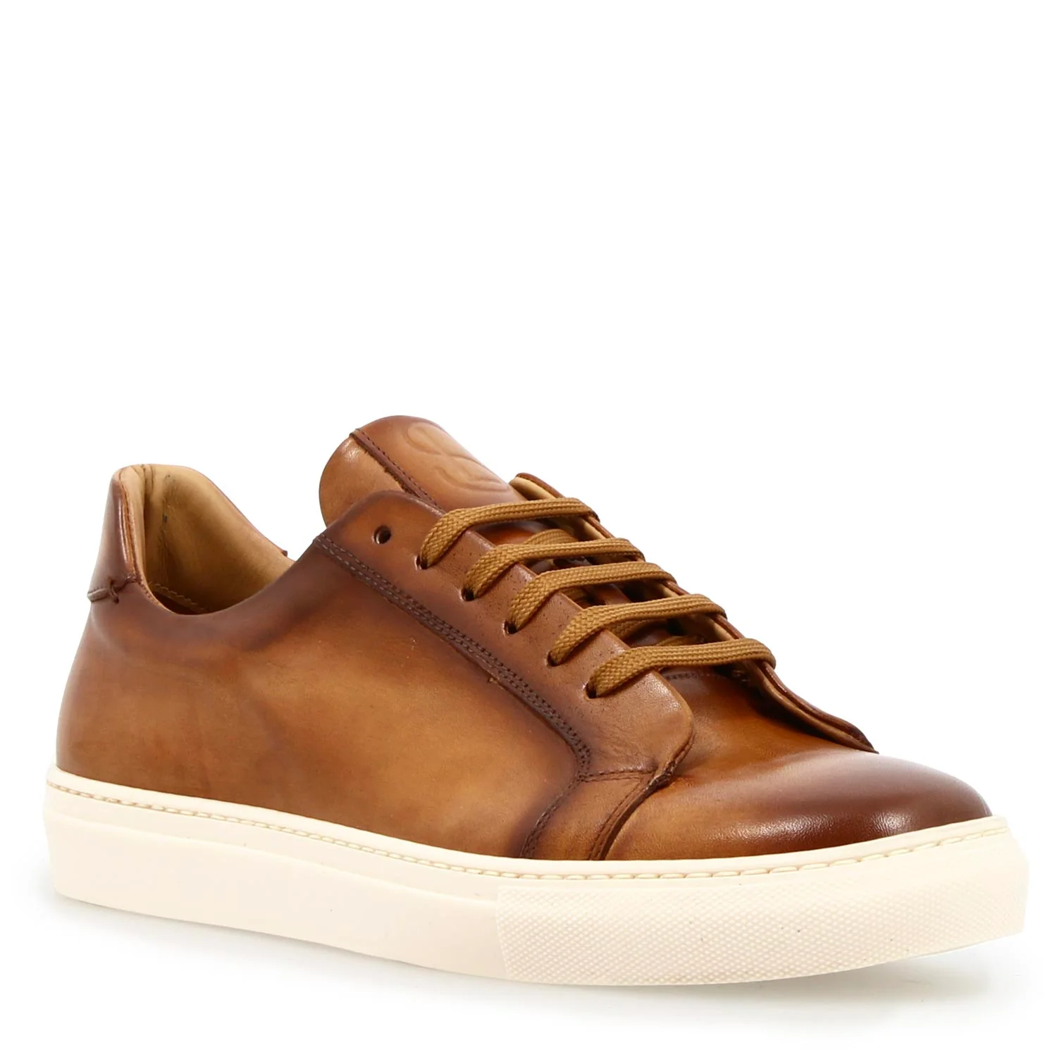Sneaker artigianale Oreste da uomo in pelle marrone