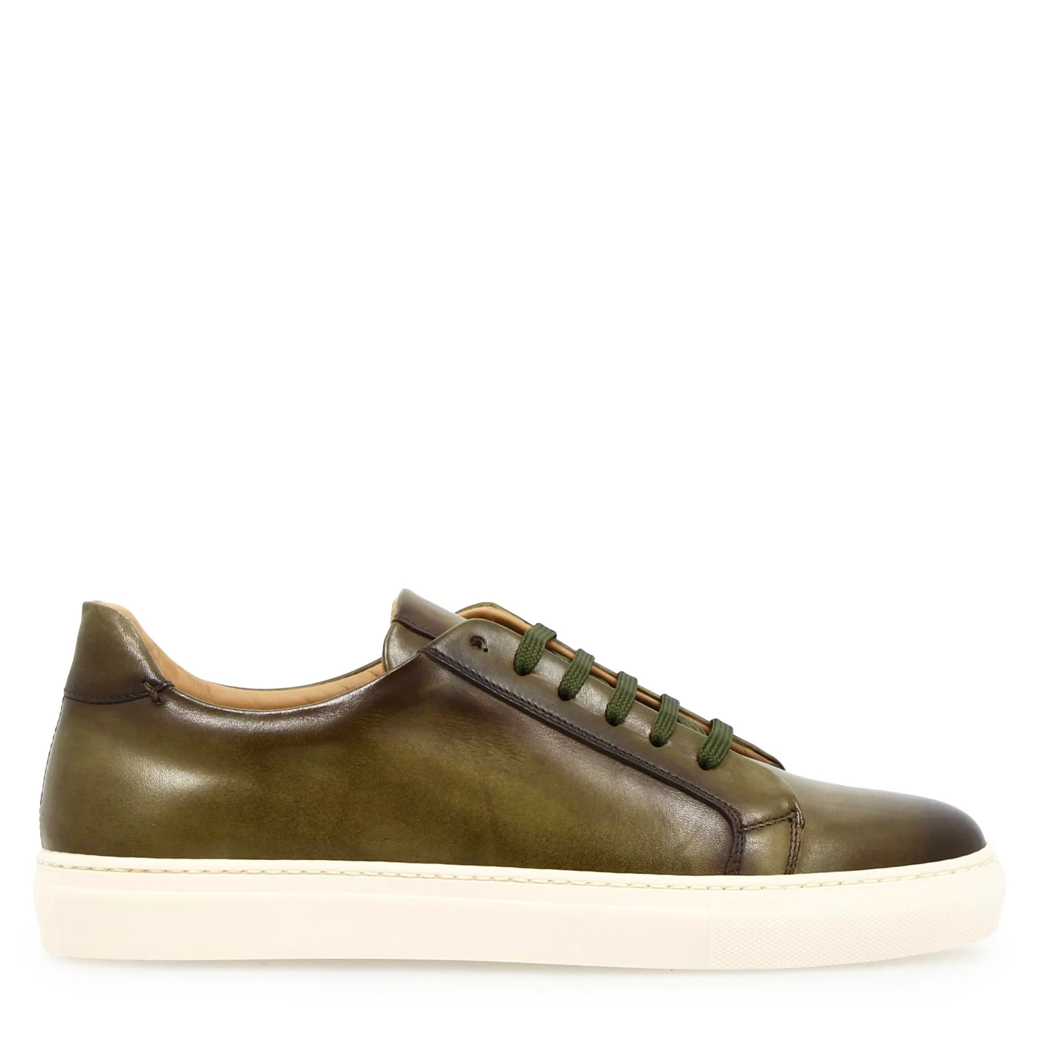 Sneaker artigianale Oreste da uomo in pelle verde - Image 3