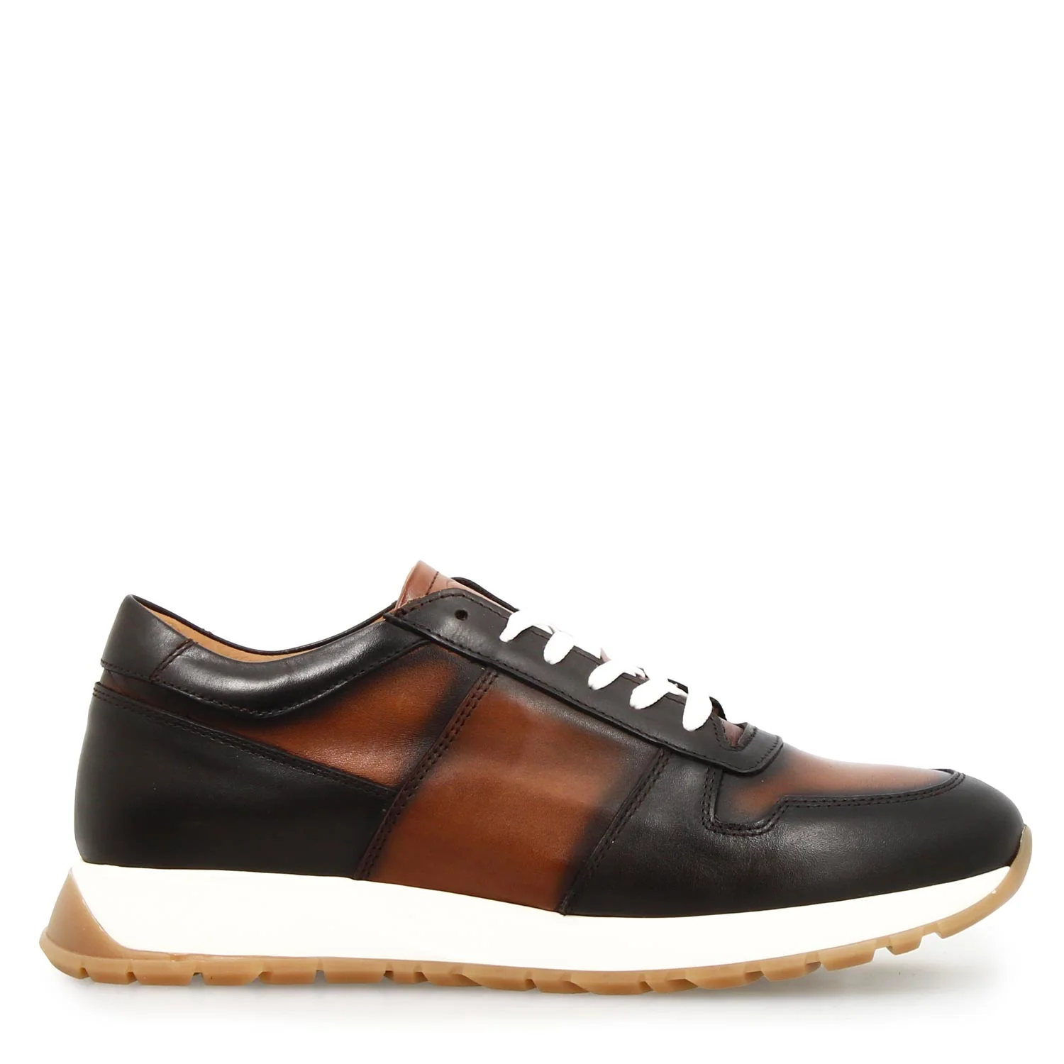 Sneaker artigianale Piave da uomo in pelle marrone - Image 4