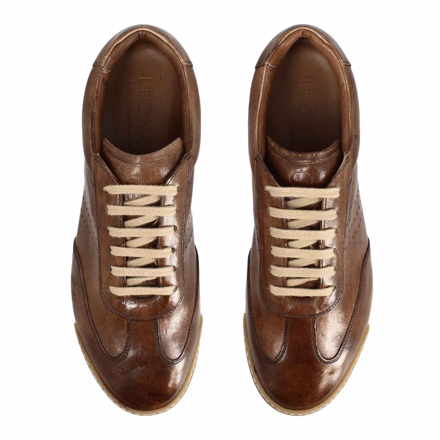 Sneaker Barberino da uomo in pelle marrone - Image 2