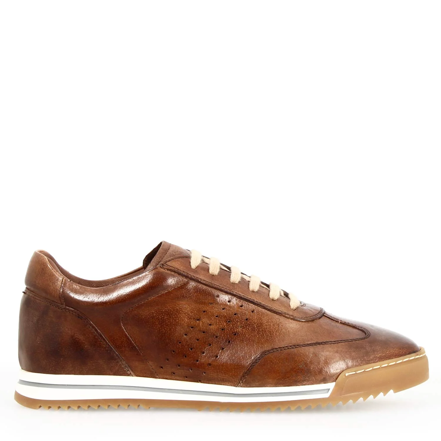 Sneaker Barberino da uomo in pelle marrone - Image 3