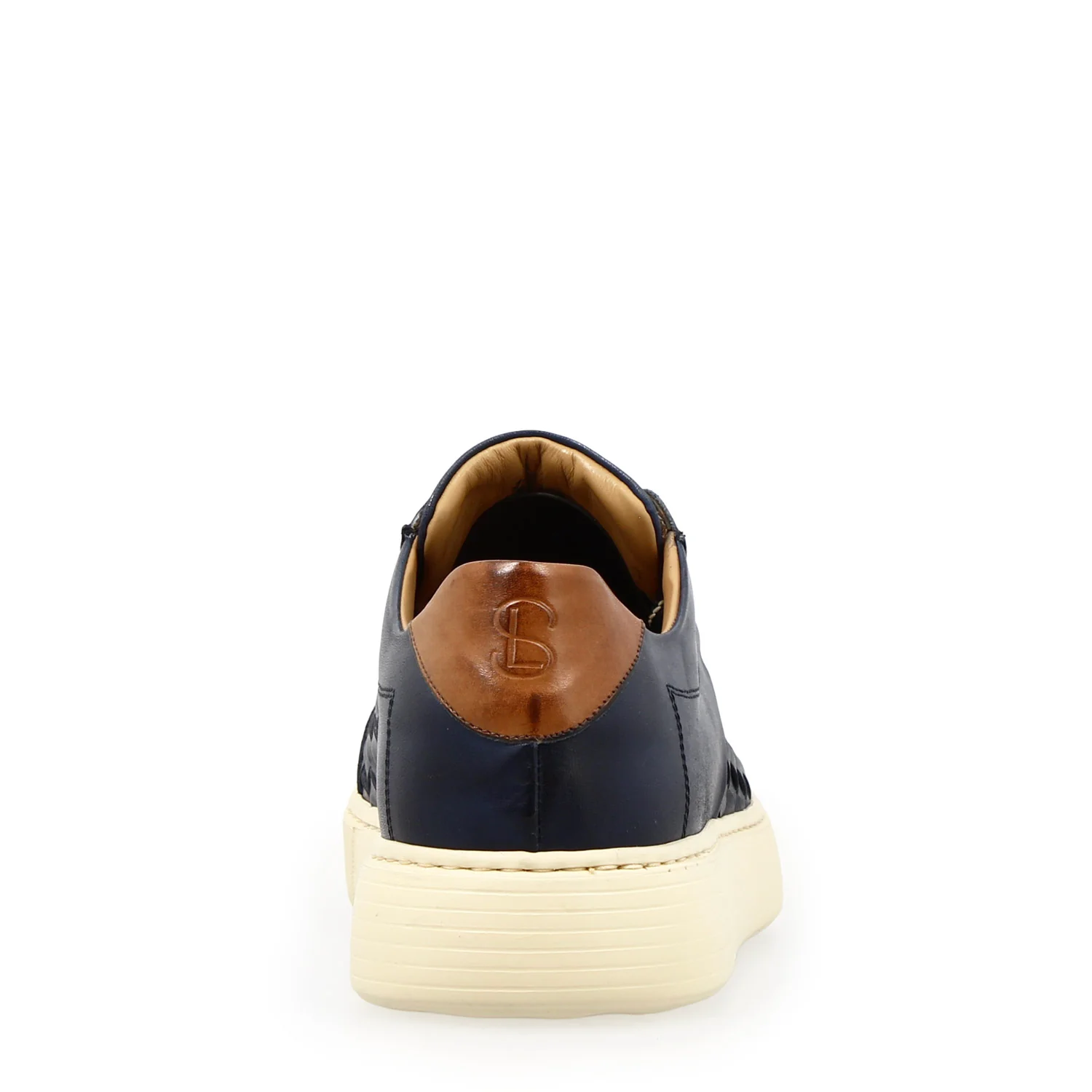 Sneaker Caronte da uomo in pelle intrecciata colore blu - Image 4
