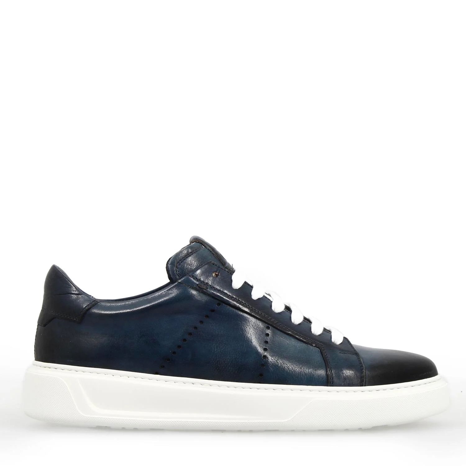 Sneaker Florentino blu da uomo in pelle - Image 3