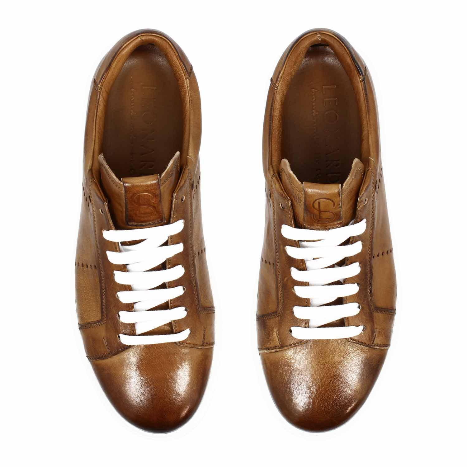 Sneaker Florentino da uomo in pelle marrone - Image 2