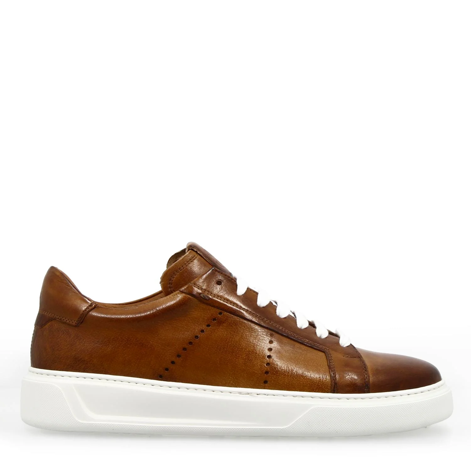Sneaker Florentino da uomo in pelle marrone - Image 3