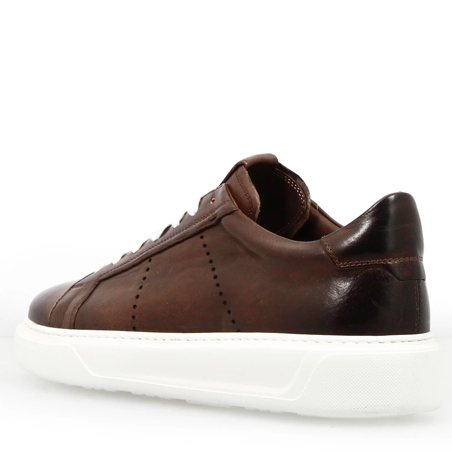 Sneaker Florentino da uomo in pelle marrone scuro - Image 4