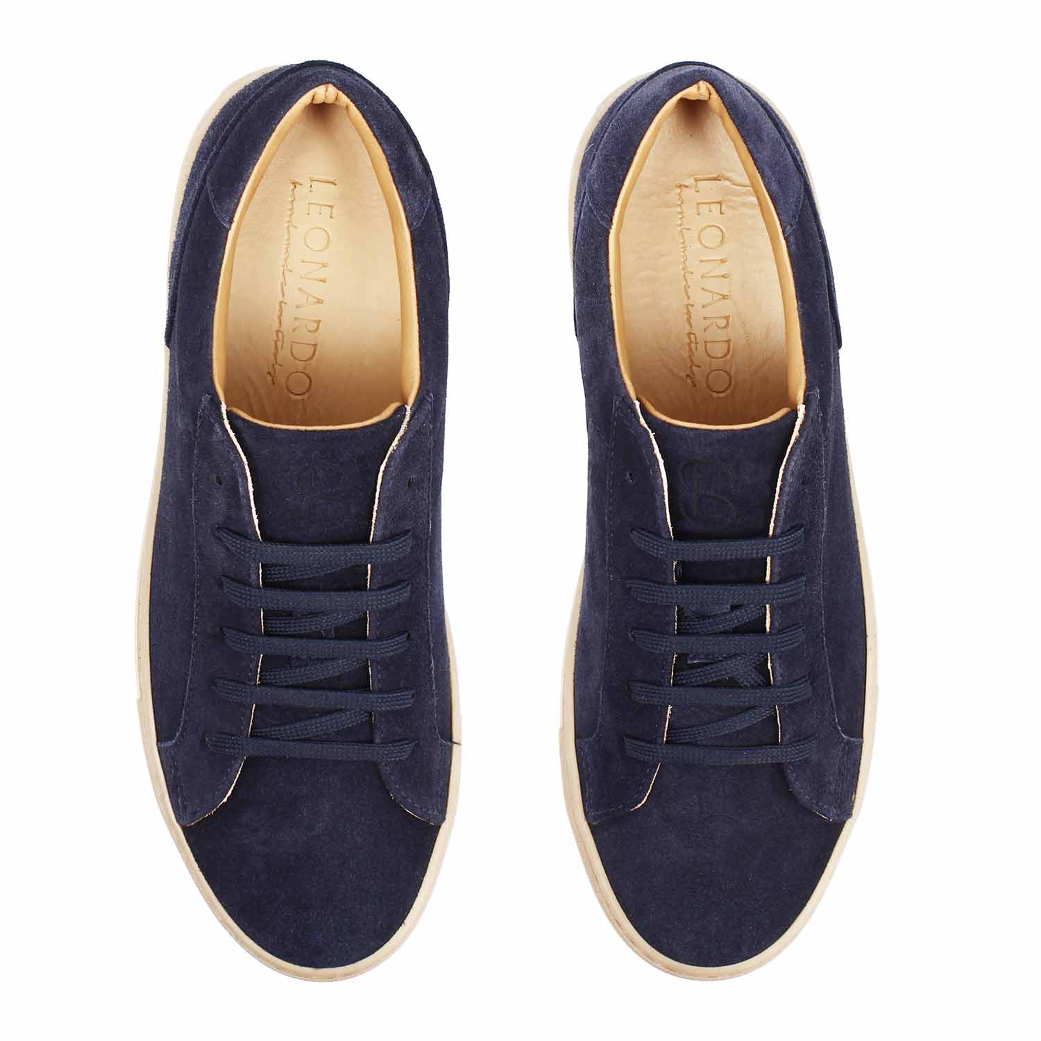 Sneaker Pitagora da uomo in pelle scamosciata blu - Image 2