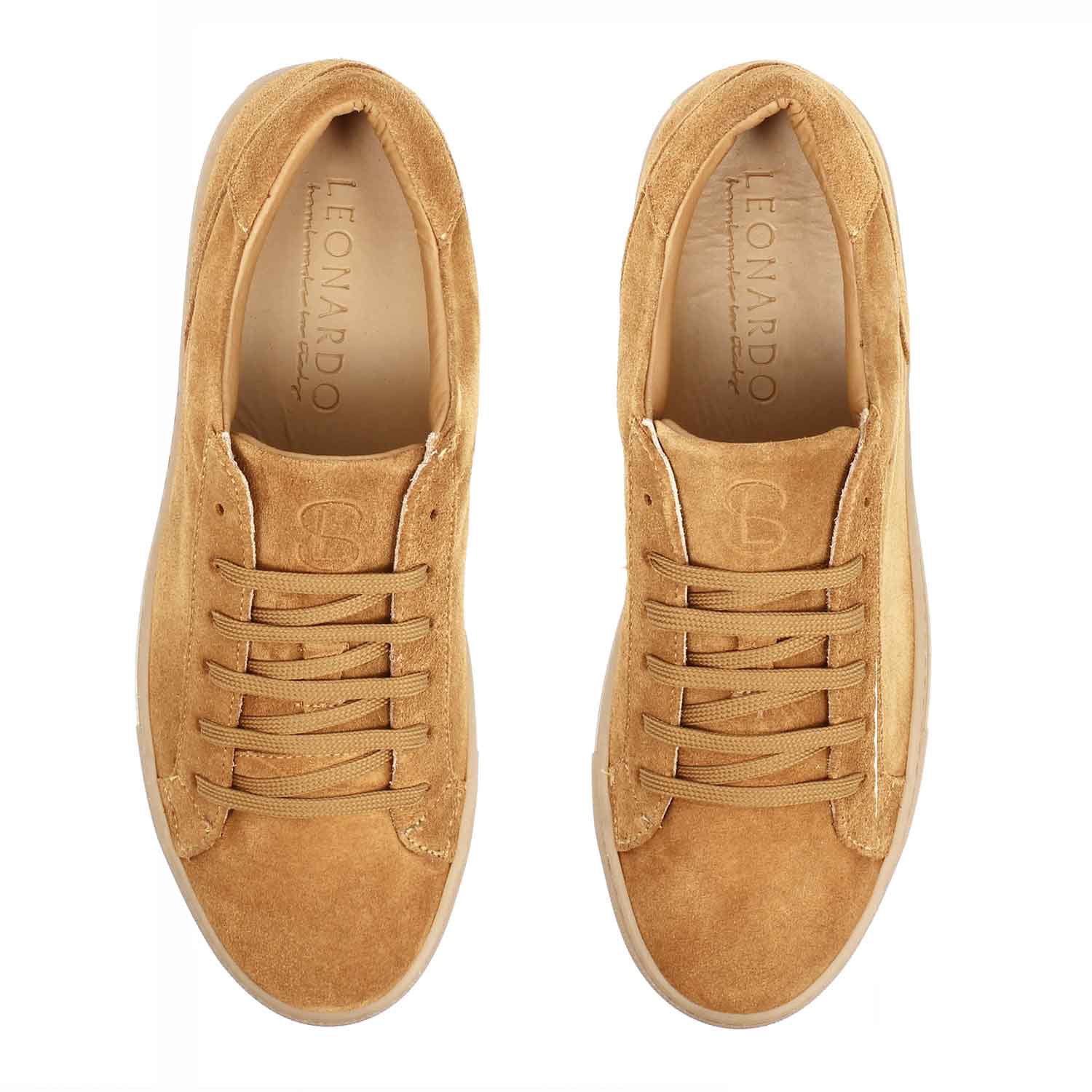 Sneaker Pitagora da uomo in pelle scamosciata marrone - Image 2