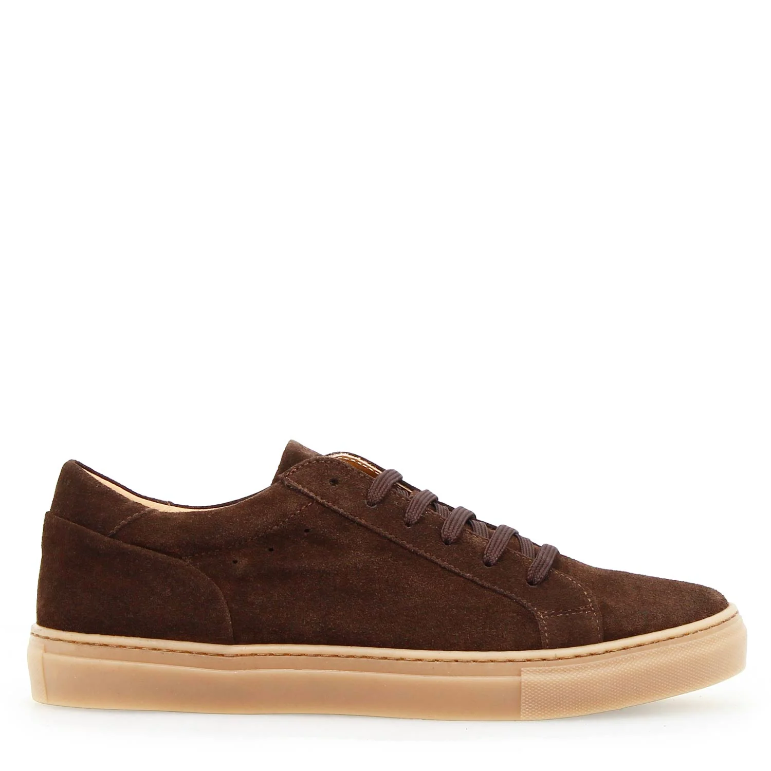 Sneaker Pitagora da uomo in pelle scamosciata marrone scuro - Image 3