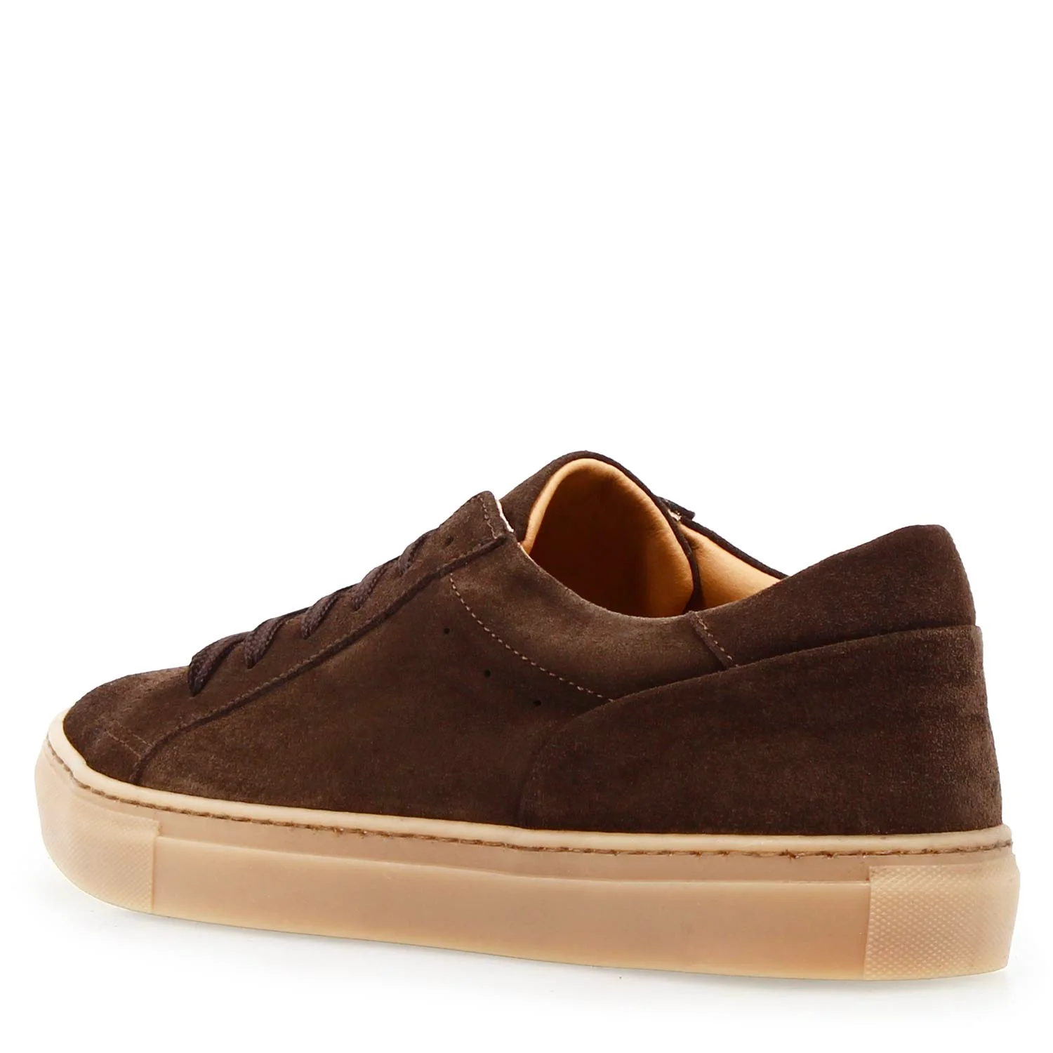 Sneaker Pitagora da uomo in pelle scamosciata marrone scuro - Image 4