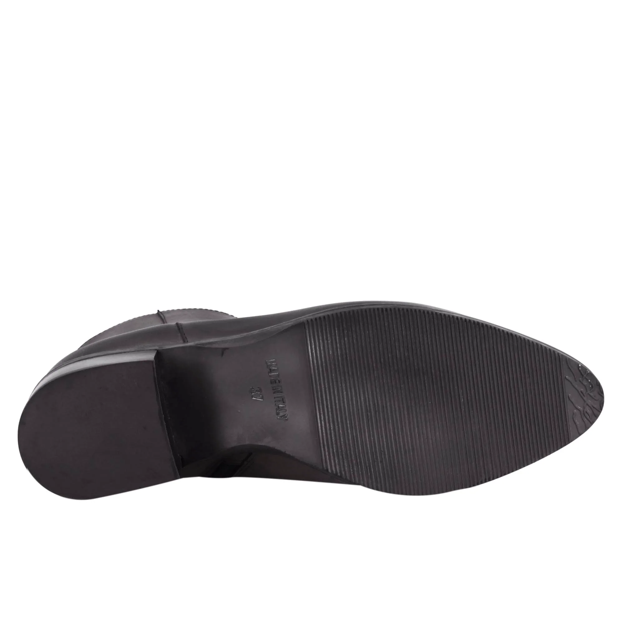 Stivaletto a punta da donna, in pelle colore nero fatto a mano - Image 4