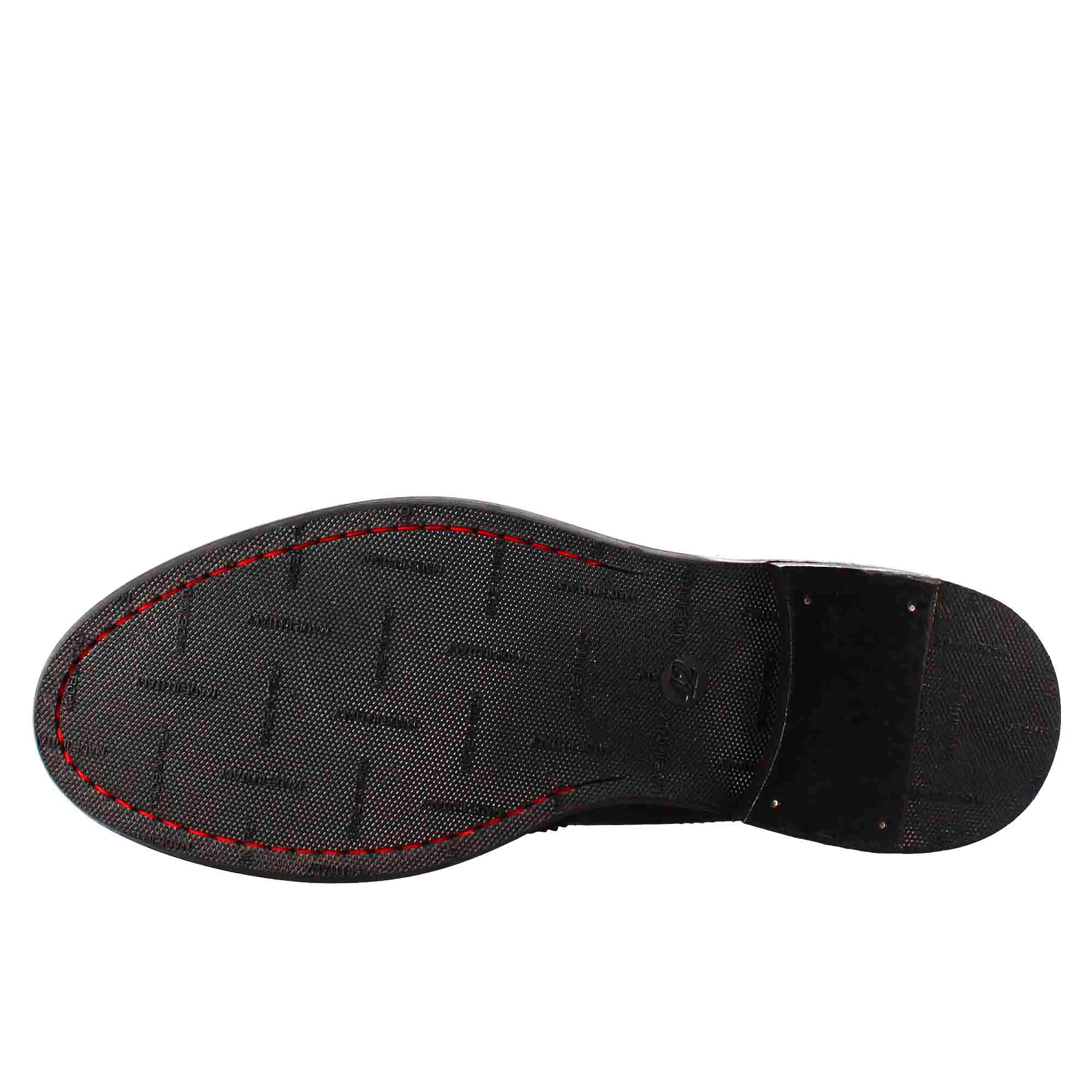 Stivaletto candy chelsea da uomo in pelle lavata colore nero - Image 4