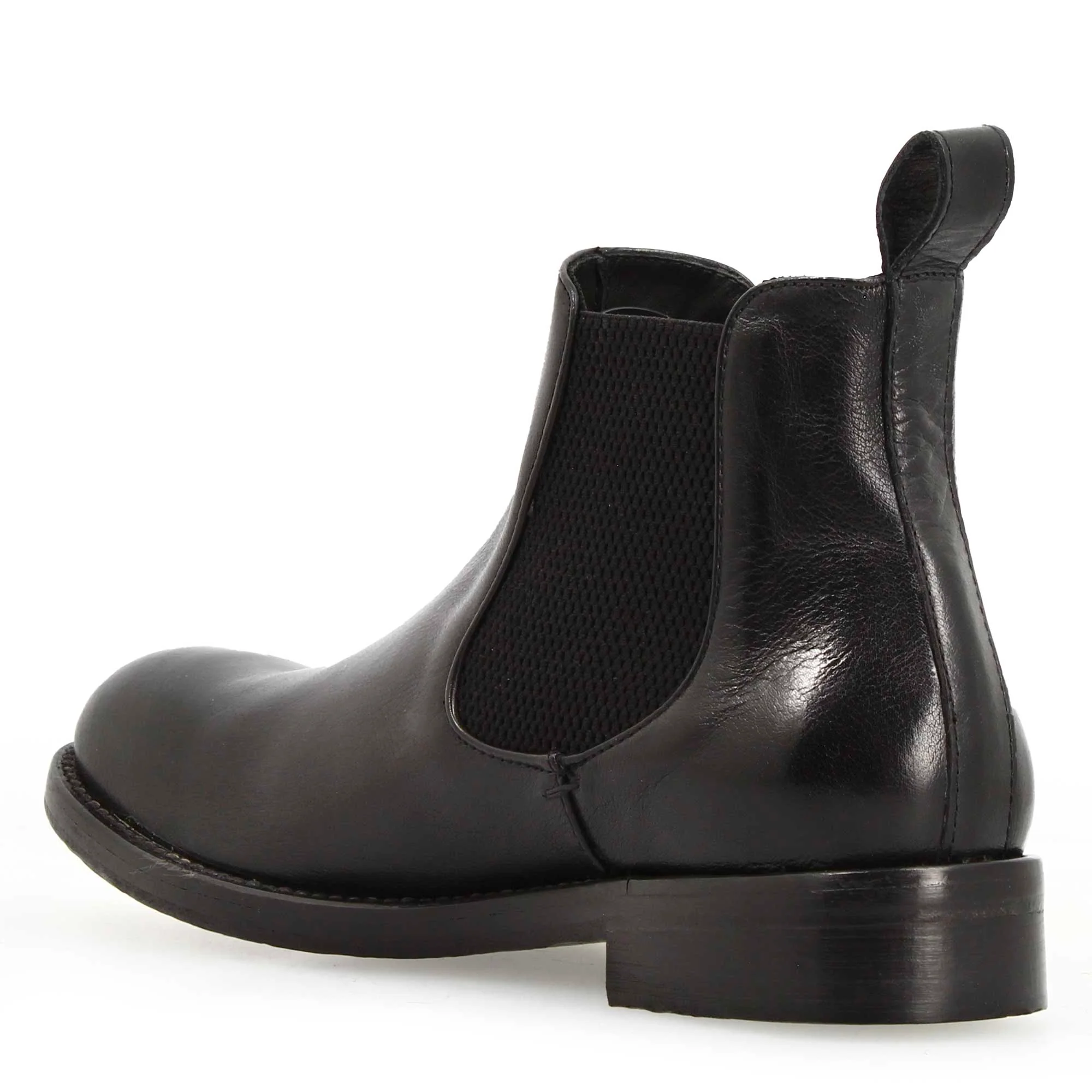 Stivaletto Chelsea diver da uomo in pelle lavata colore nero - Image 3