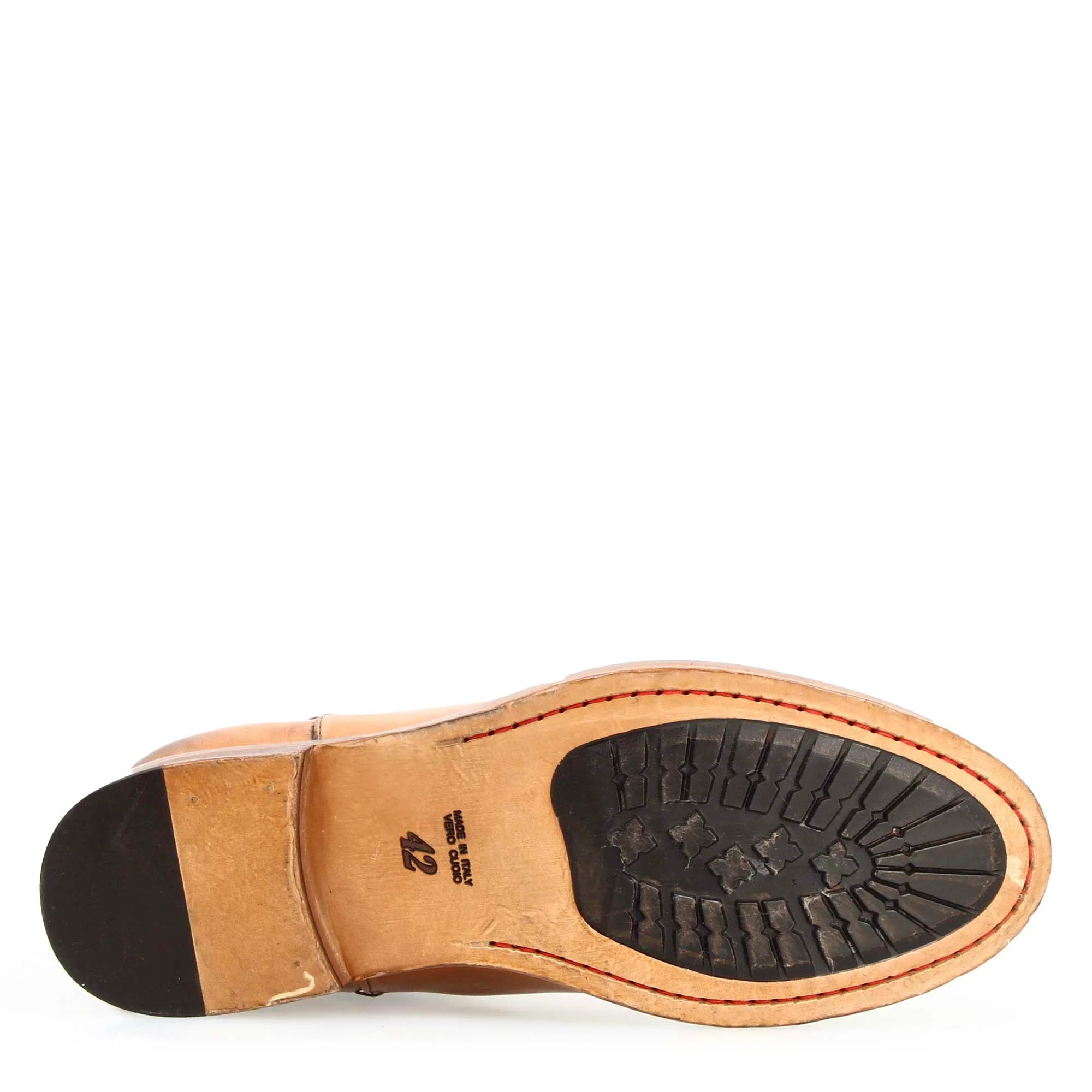 Stivaletto Chelsea diver da uomo in pelle lavata marrone chiaro - Image 4