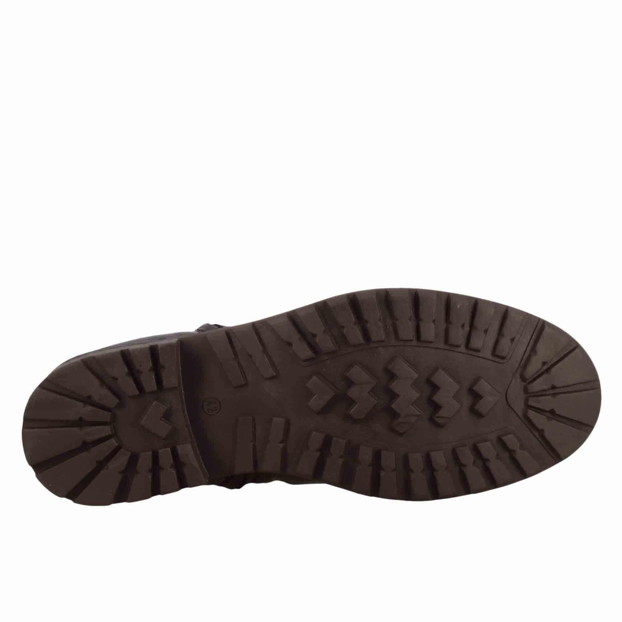 Stivaletto da uomo con arricciatura in pelle colore marrone scuro - Image 6