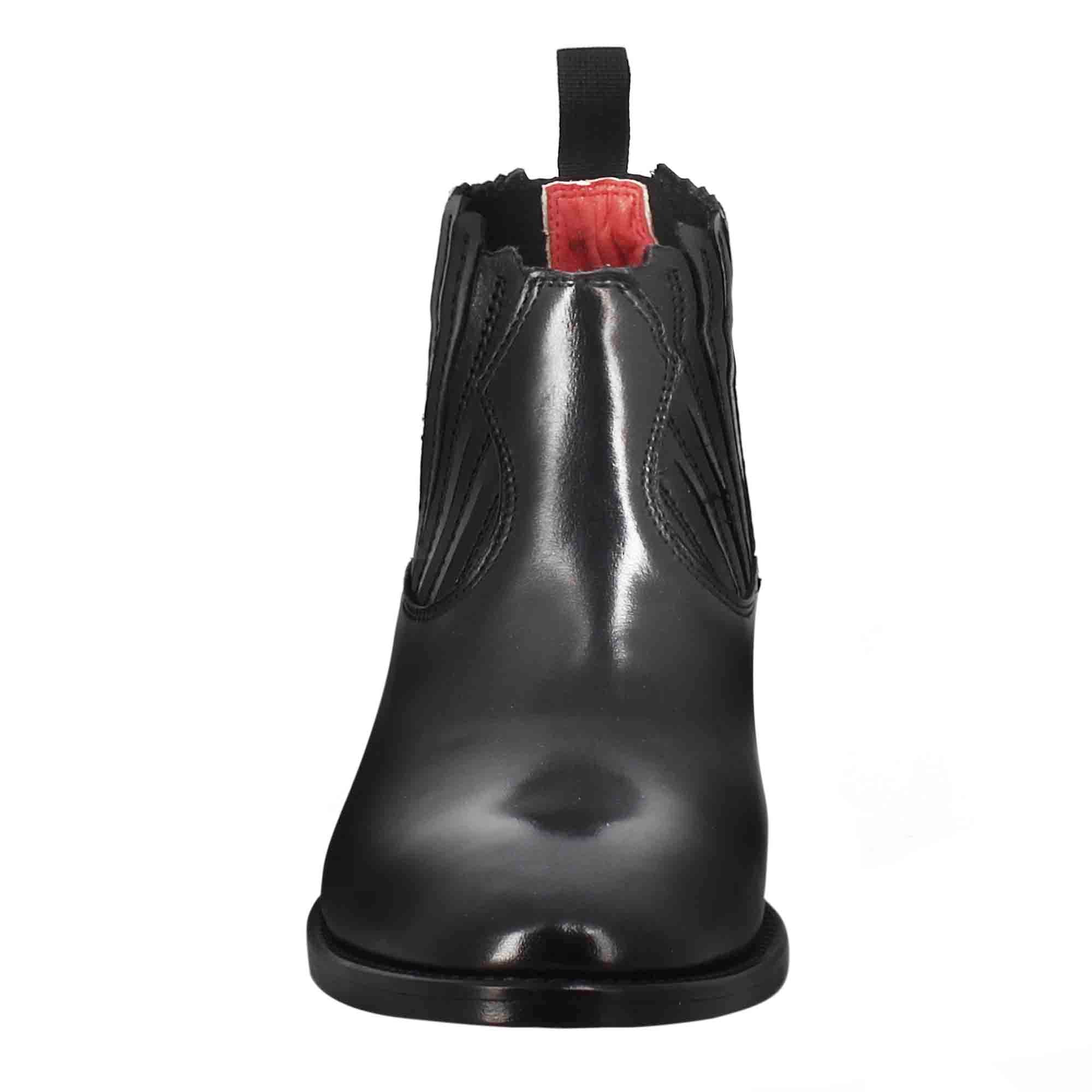 Stivaletto da donna con ritagli al collo in pelle colore nero - Image 4