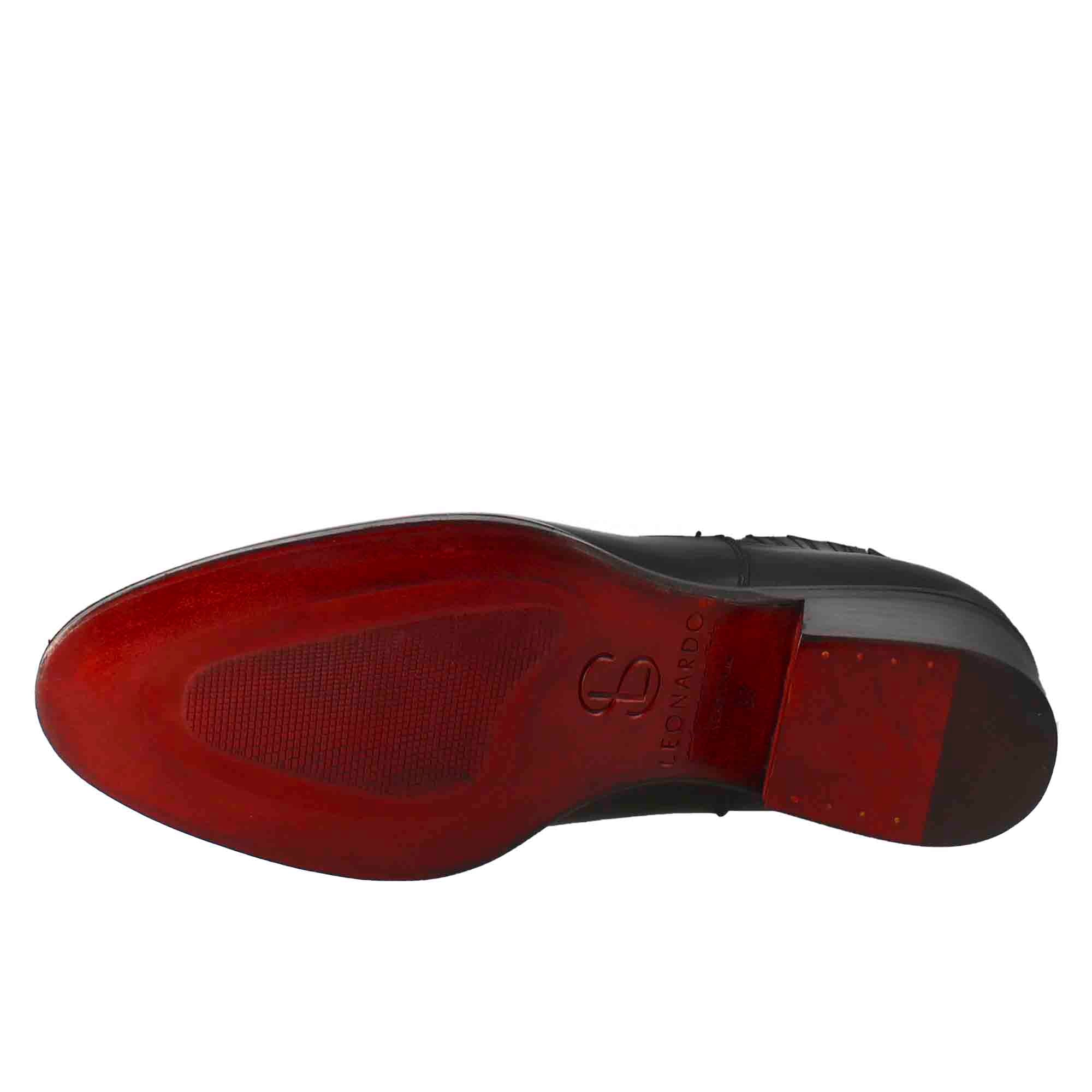 Stivaletto da donna con ritagli al collo in pelle colore nero - Image 7